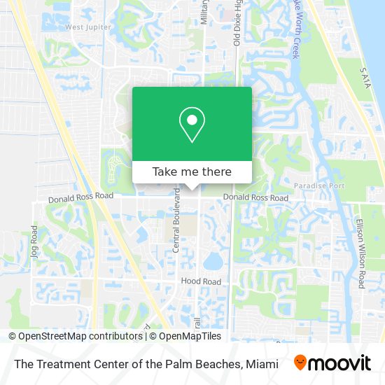 The Treatment Center of the Palm Beaches map