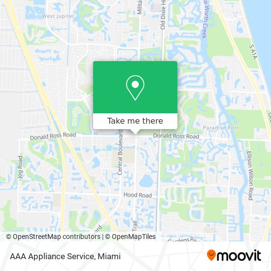 Mapa de AAA Appliance Service