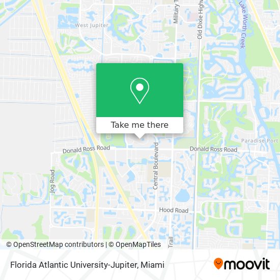 Mapa de Florida Atlantic University-Jupiter