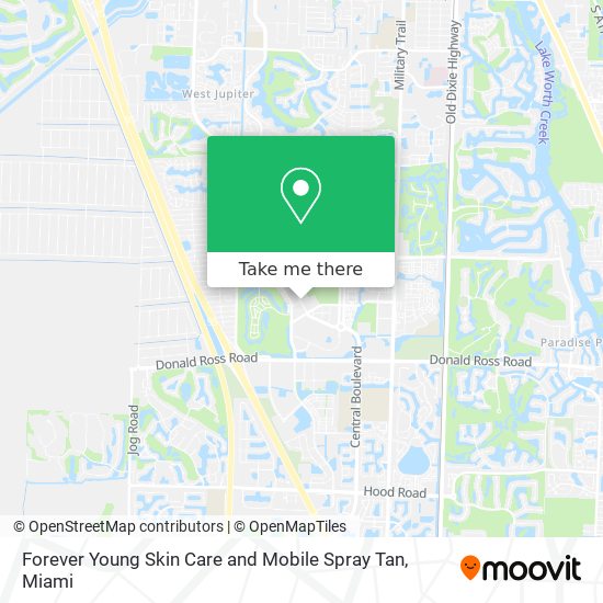 Forever Young Skin Care and Mobile Spray Tan map