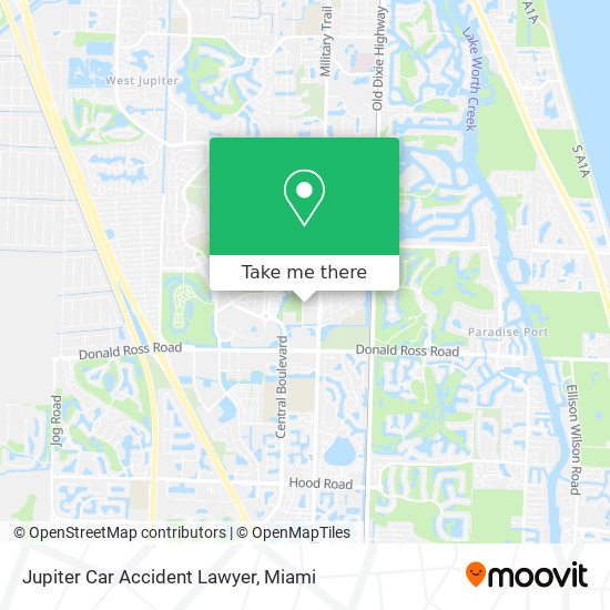 Mapa de Jupiter Car Accident Lawyer