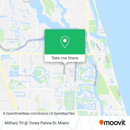 Military Trl @ Toney Penna Dr map
