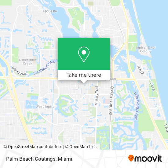Palm Beach Coatings map