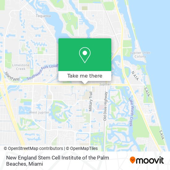 Mapa de New England Stem Cell Institute of the Palm Beaches