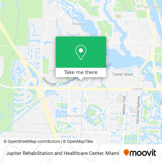 Jupiter Rehabilitation and Healthcare Center map