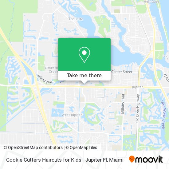 Cookie Cutters Haircuts for Kids - Jupiter Fl map