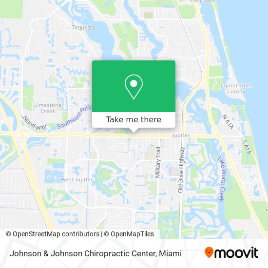 Mapa de Johnson & Johnson Chiropractic Center