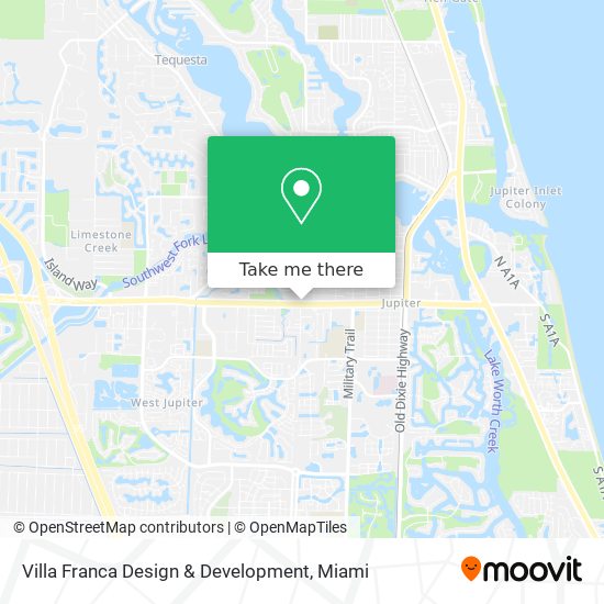 Villa Franca Design & Development map