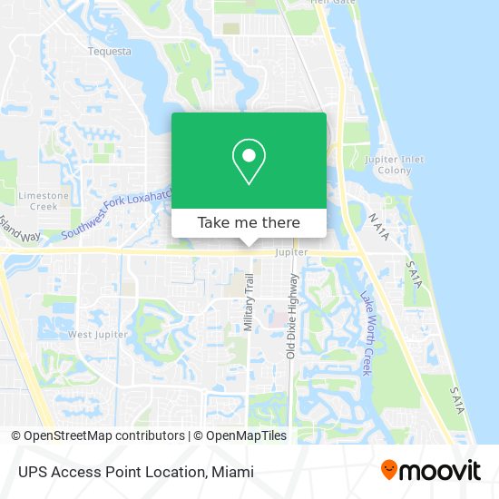 UPS Access Point Location map