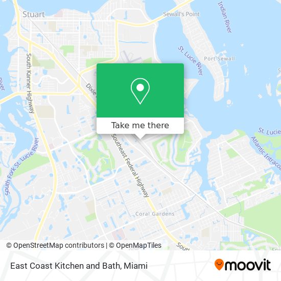 East Coast Kitchen and Bath map