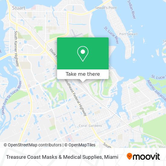 Mapa de Treasure Coast Masks & Medical Supplies