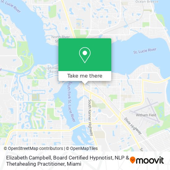 Mapa de Elizabeth Campbell, Board Certified Hypnotist, NLP & Thetahealing Practitioner