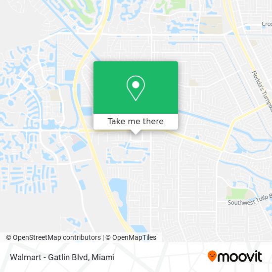Mapa de Walmart - Gatlin Blvd