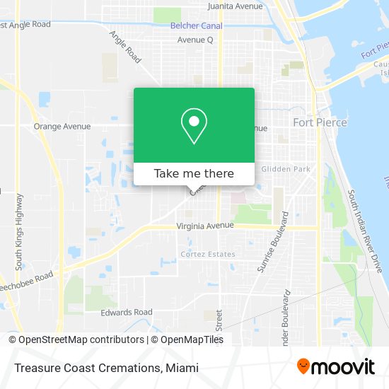 Mapa de Treasure Coast Cremations