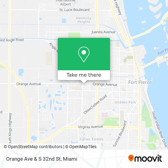 Orange Ave & S 32nd St map
