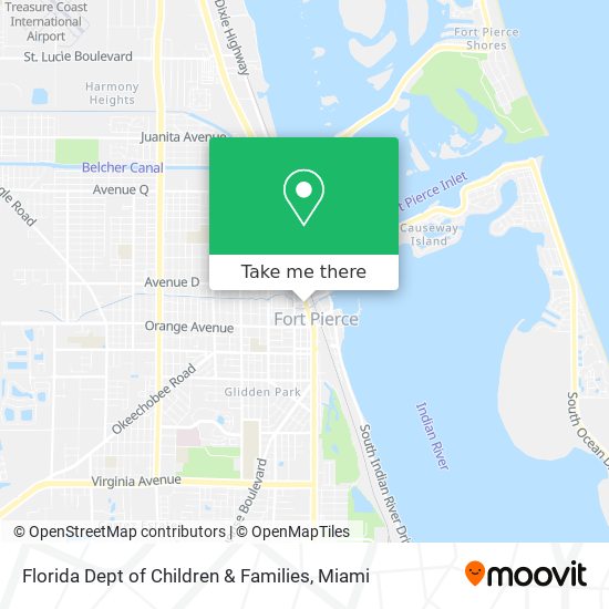 Mapa de Florida Dept of Children & Families