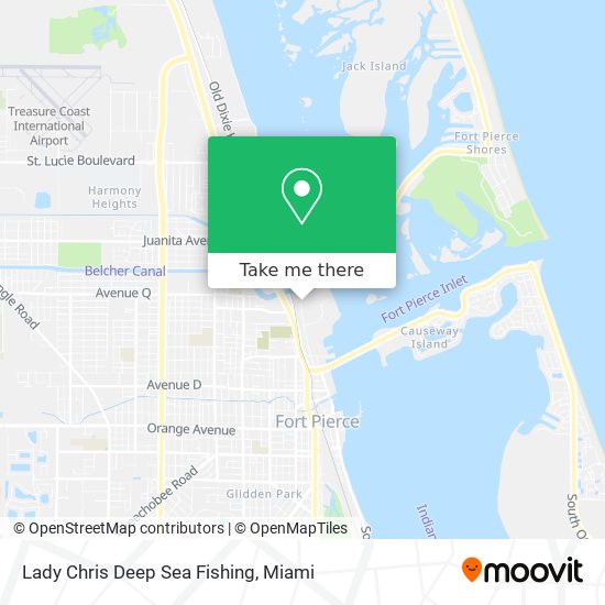 Lady Chris Deep Sea Fishing map