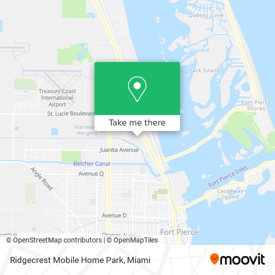 Mapa de Ridgecrest Mobile Home Park
