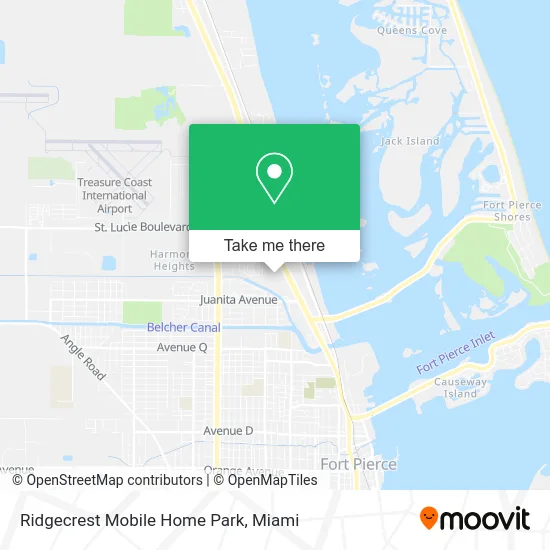 Ridgecrest Mobile Home Park map