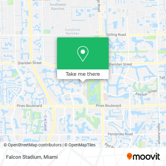 Mapa de Falcon Stadium