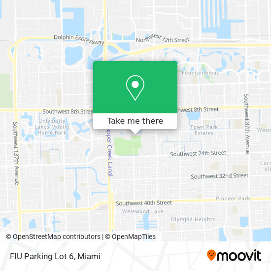 Mapa de FIU Parking Lot 6