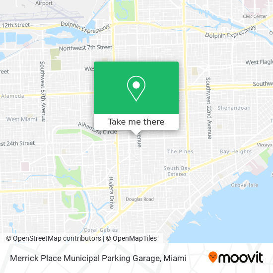 Mapa de Merrick Place Municipal Parking Garage