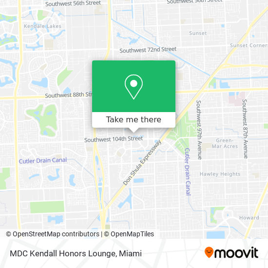 Mapa de MDC Kendall Honors Lounge