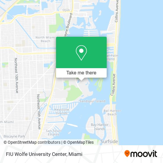 Mapa de FIU Wolfe University Center