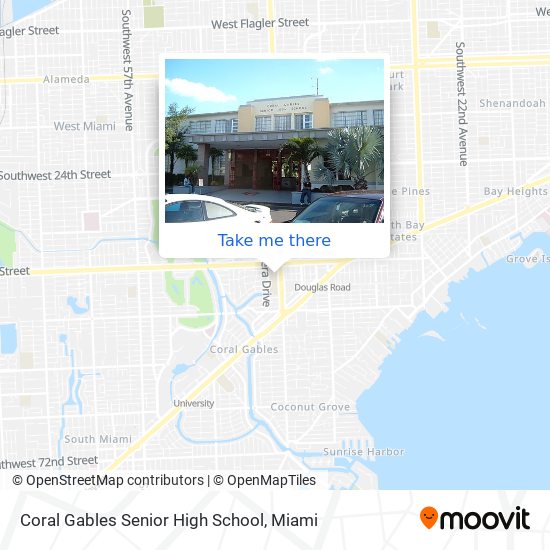 Mapa de Coral Gables Senior High School