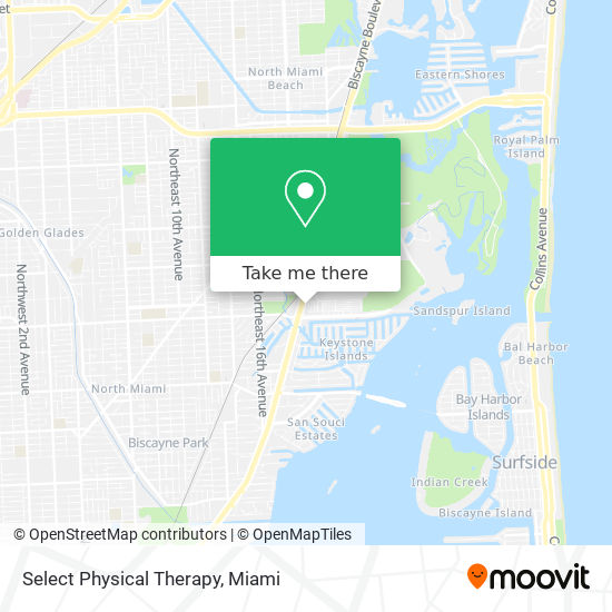 Mapa de Select Physical Therapy