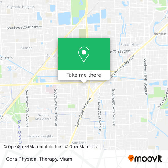 Cora Physical Therapy map