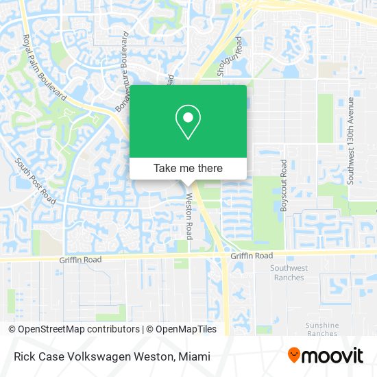Rick Case Volkswagen Weston map