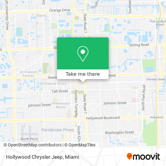 Mapa de Hollywood Chrysler Jeep