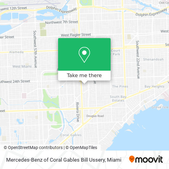 Mercedes-Benz of Coral Gables Bill Ussery map