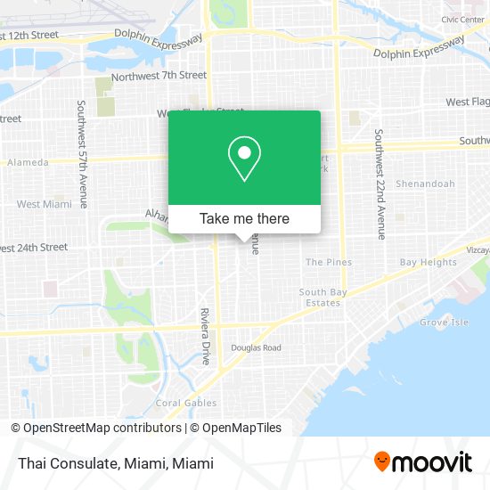 Mapa de Thai Consulate, Miami