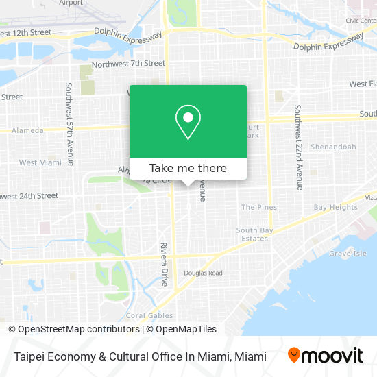 Mapa de Taipei Economy & Cultural Office In Miami