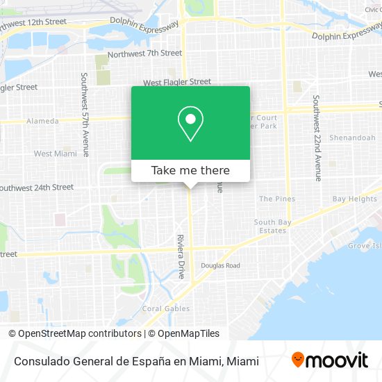 Consulado General de España en Miami map