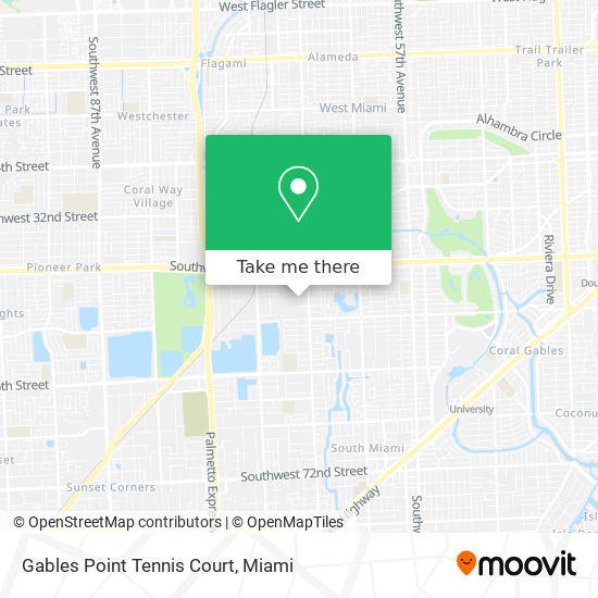 Gables Point Tennis Court map