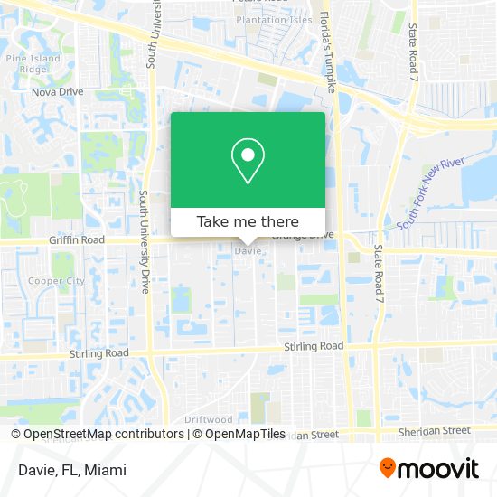 Davie Florida Zip Code Map Detailed