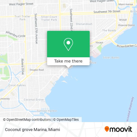 Coconut grove Marina map