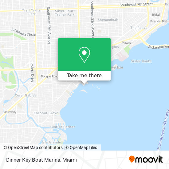 Mapa de Dinner Key Boat Marina