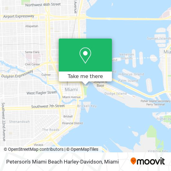 Peterson's Miami Beach Harley-Davidson map