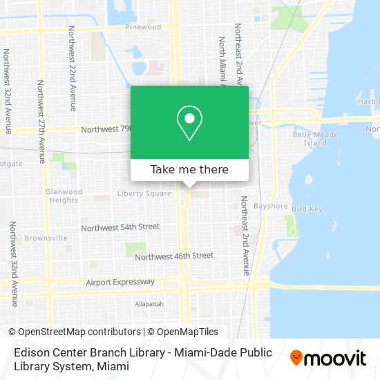 Mapa de Edison Center Branch Library - Miami-Dade Public Library System