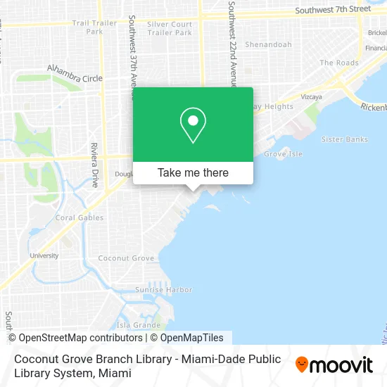 Coconut Grove Branch Library - Miami-Dade Public Library System map