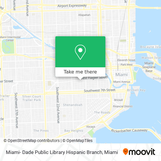 Mapa de Miami- Dade Public Library Hispanic Branch