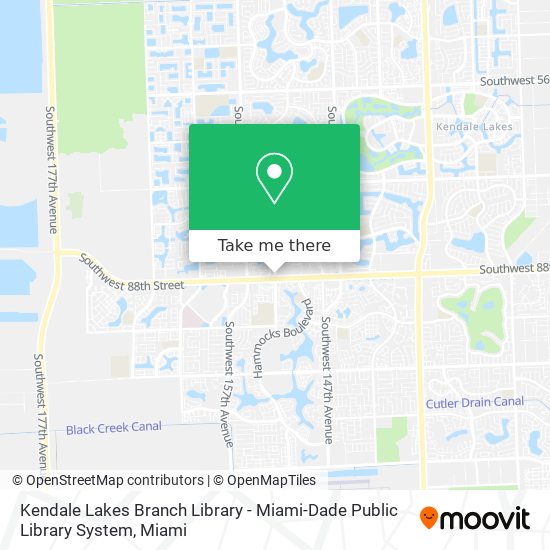 Kendale Lakes Branch Library - Miami-Dade Public Library System map
