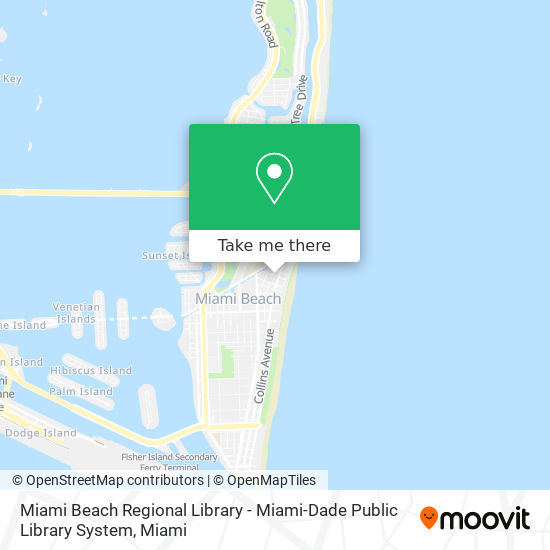 Mapa de Miami Beach Regional Library - Miami-Dade Public Library System