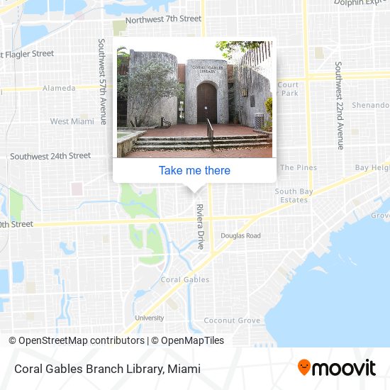 Coral Gables Branch Library map