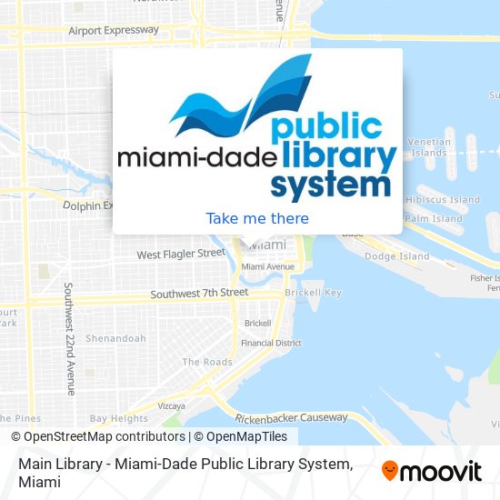 Mapa de Main Library - Miami-Dade Public Library System