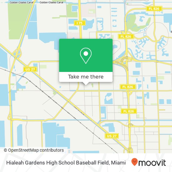 Hialeah Gardens High School Baseball Field map